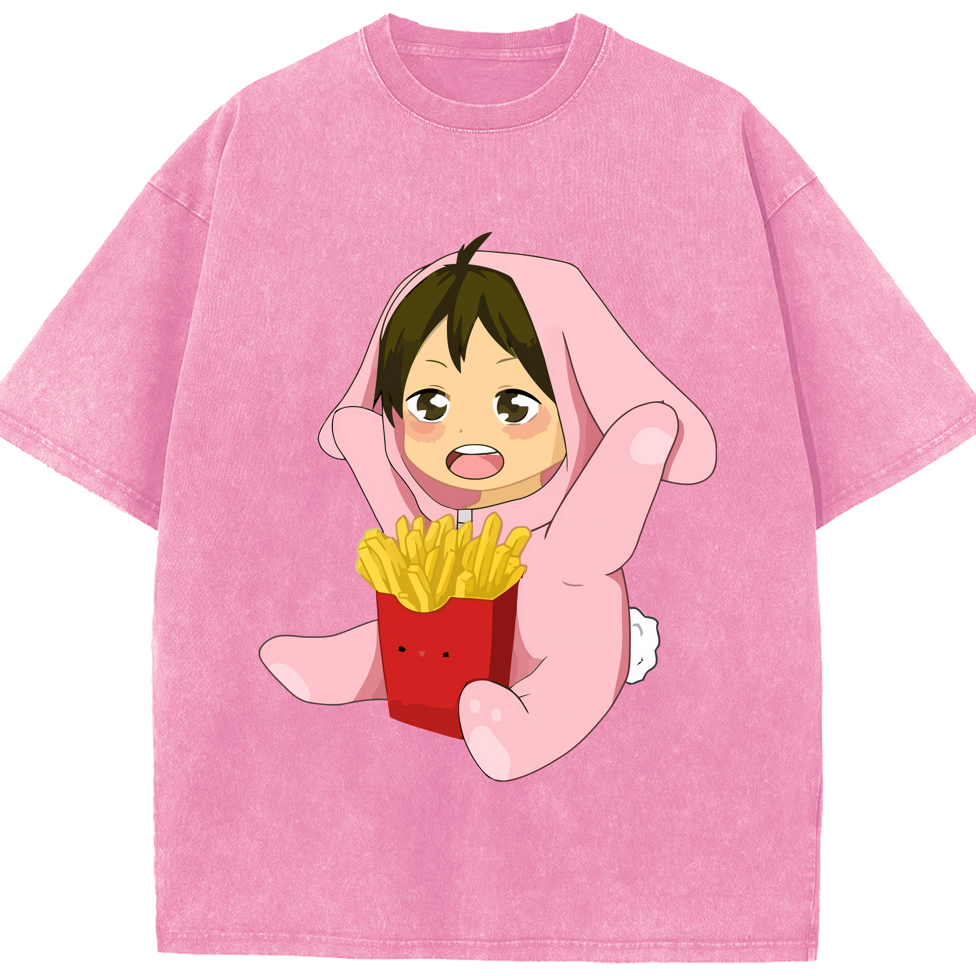 （画像用） ハイキュー!! Haikyu!! 綿100% ヴィンテージ風 半袖Tシャツ（フロントプリント）